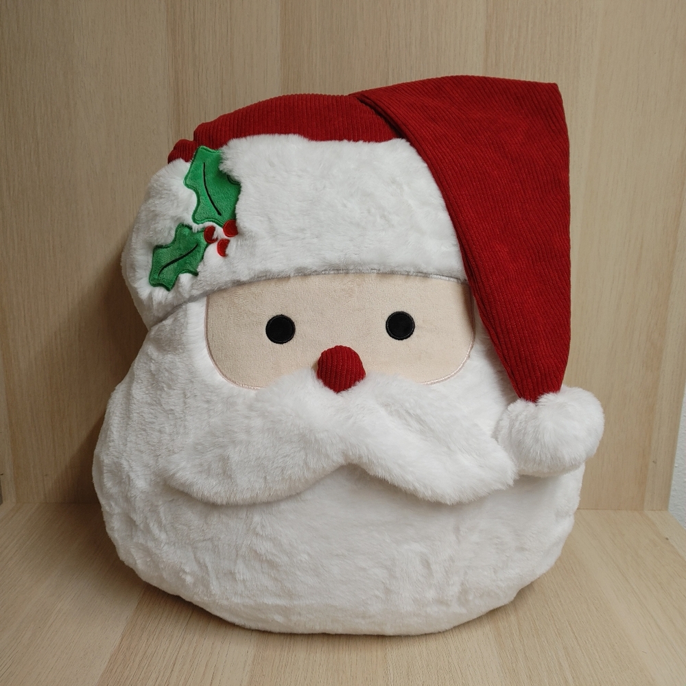 Cupcakes and Cashmere Santa Claus Face Pillow Plush Soft NWOT